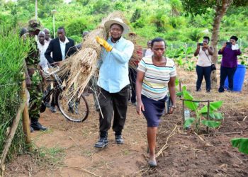 “Ugandans are lazy”, Museveni mocks critics at his bottle-irrigated farm