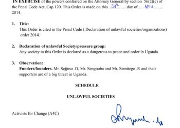 Uganda gov’t bans opposition pressure group A4C