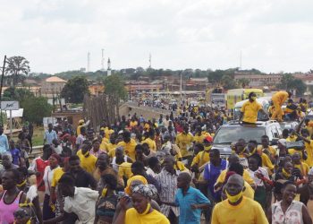 PHOTOS: Bebe Cool campaigns for Museveni in Kitgum