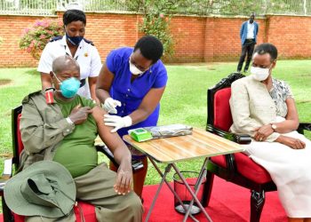 President Museveni, First Lady Receive COVID19 Jabs