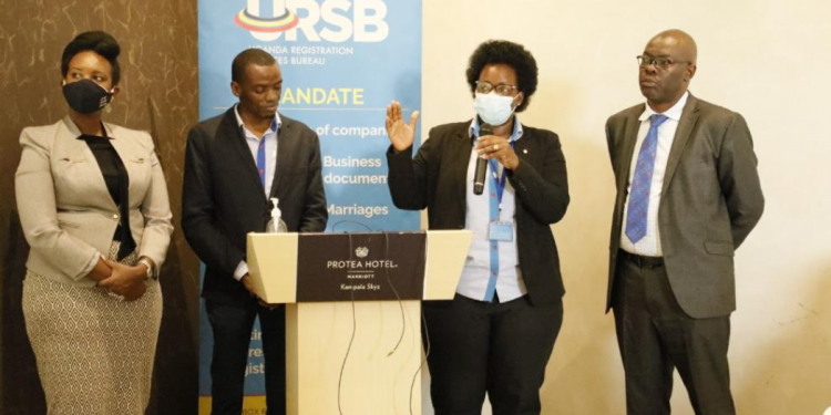 URSB Registrar General Mercy Kainobwisho marks 100 days in office with media breakfast
