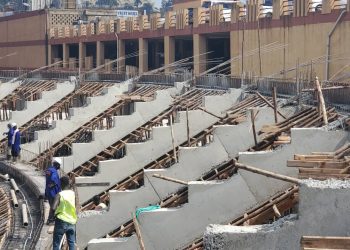 PHOTOS: Work at Nakivubo Stadium continues despite pandemic challenges