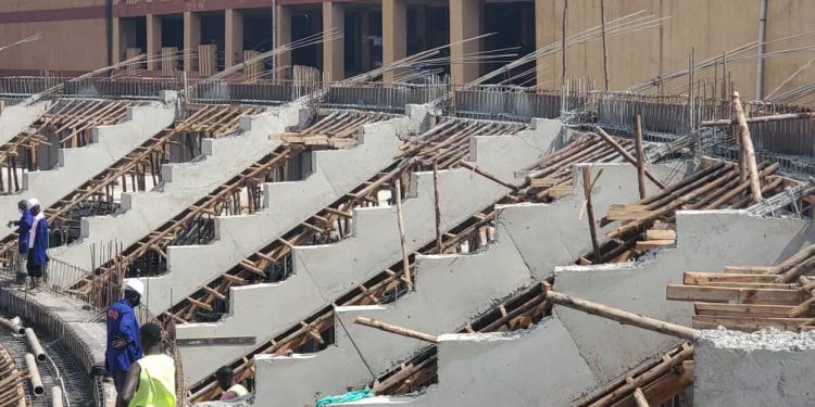 PHOTOS: Work at Nakivubo Stadium continues despite pandemic challenges