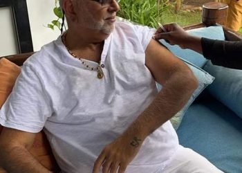 Dr. Sudhir completes Covid vaccination in Bukoto