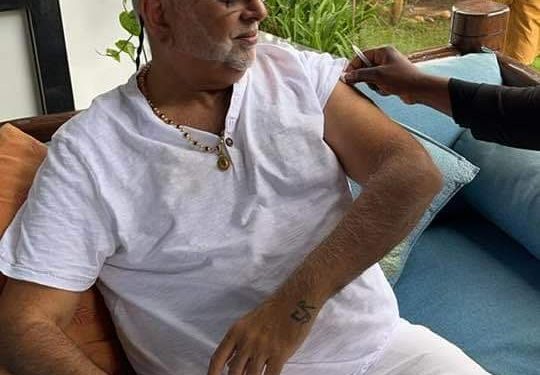 Dr. Sudhir completes Covid vaccination in Bukoto