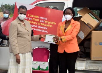 Education Minister receives 1.3M masks donation from FINCA Uganda