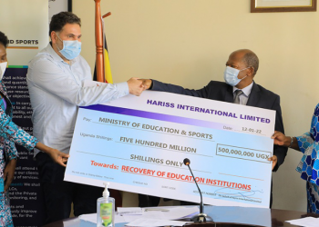 Beverages giant Hariss donates Shs500 million to Education ministry