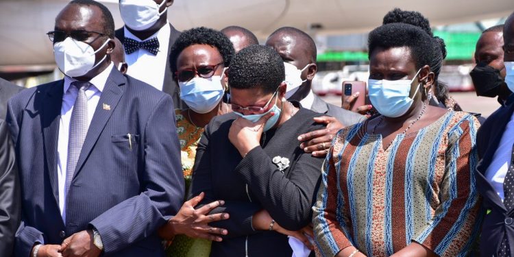 VP Alupo Calls For Unity As Former Speaker Oulanyah’s Body Arrives